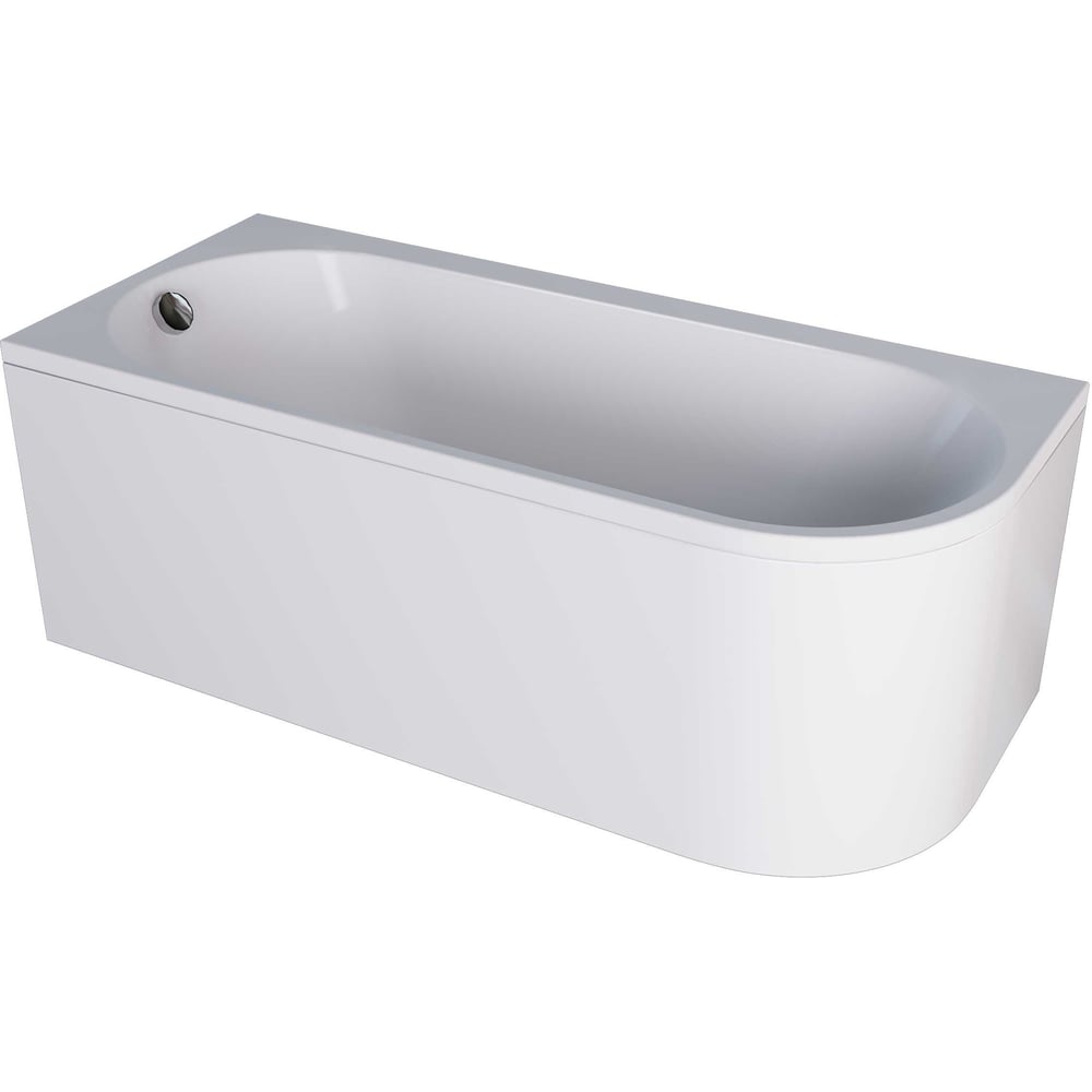 Изображение товара Ванна Marka One Alisa MG 170x75 асимметричная белая акриловая для ванной комнаты