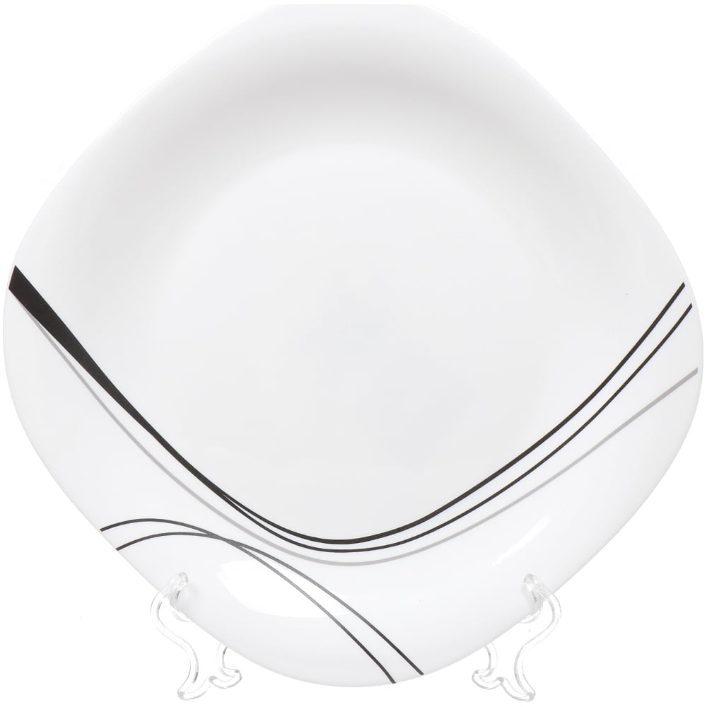 Изображение товара Обеденная квадратная тарелка DANIKS из стеклокерамики диаметр 26 см