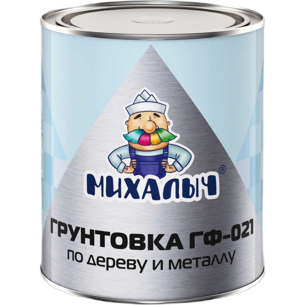 Изображение товара Грунтовка Михалыч ГФ-021 серая 1.8 кг для металла и дерева