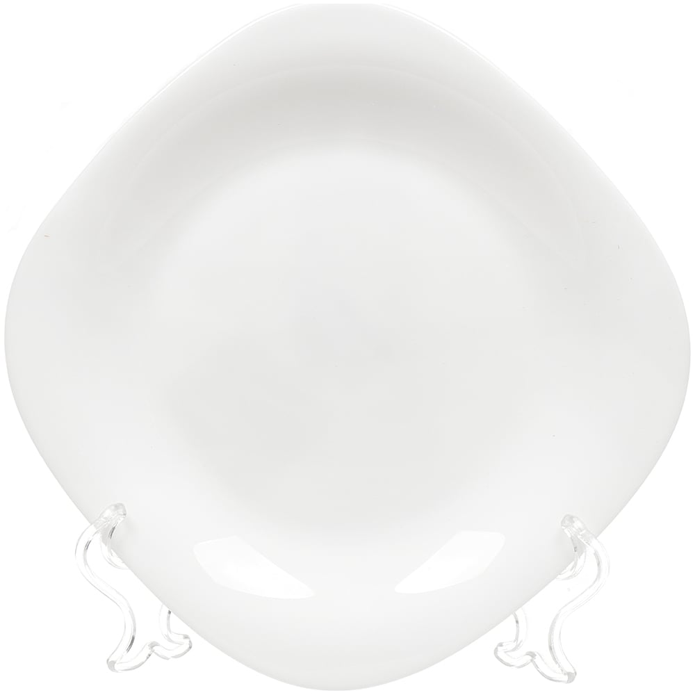 Изображение товара Десертная тарелка DANIKS из стеклокерамики 19 см квадратная белая