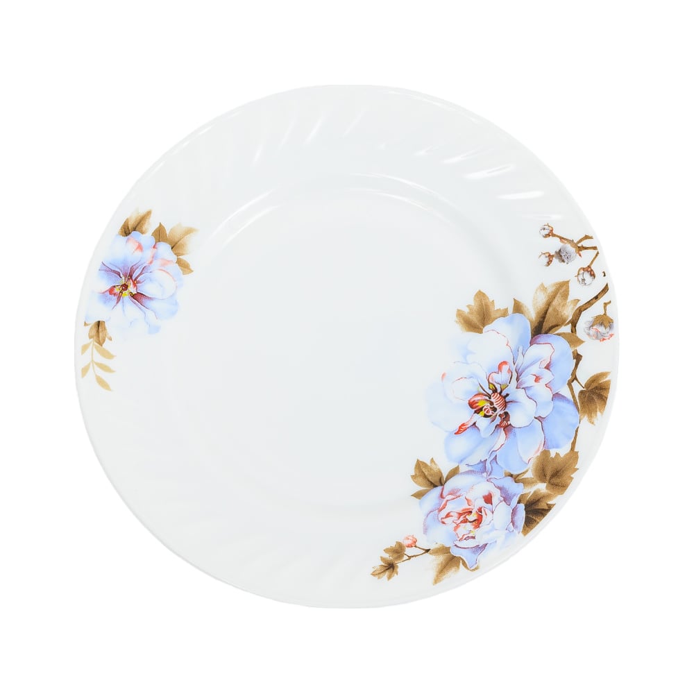 Изображение товара Десертная тарелка DANIKS стеклокерамика 20 см круглая дизайн цветы