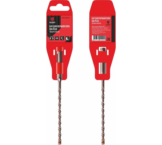 Изображение товара Бур по бетону SDS-plus 16x600 мм HEADROCK 402-010-16600