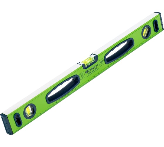 Изображение товара Уровень алюминиевый фрезерованный, 3 глазка, магнитный, рукоятки, 600 мм СИБРТЕХ УСМ-0,5-600 34114