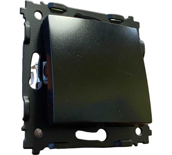 Изображение товара 1-клавишный выключатель Econ Камелия 10А антрацит без рамки, K001BA