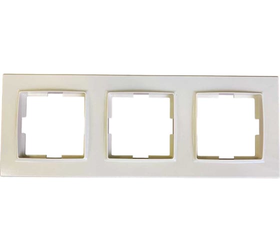 Изображение товара Рамка на три поста Econ Камелия кремовая, K026C