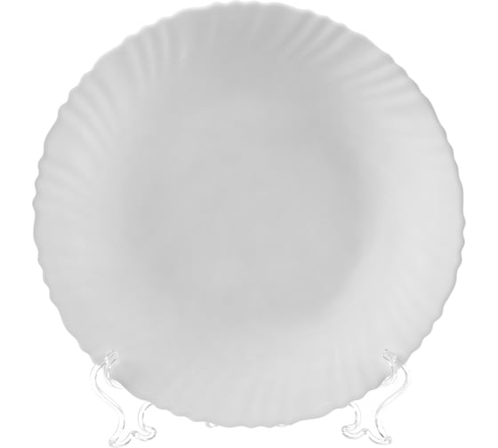 Изображение товара Тарелка DANIKS обеденная, стеклокерамика, 24 см, круглая, белая, lhp95 223765