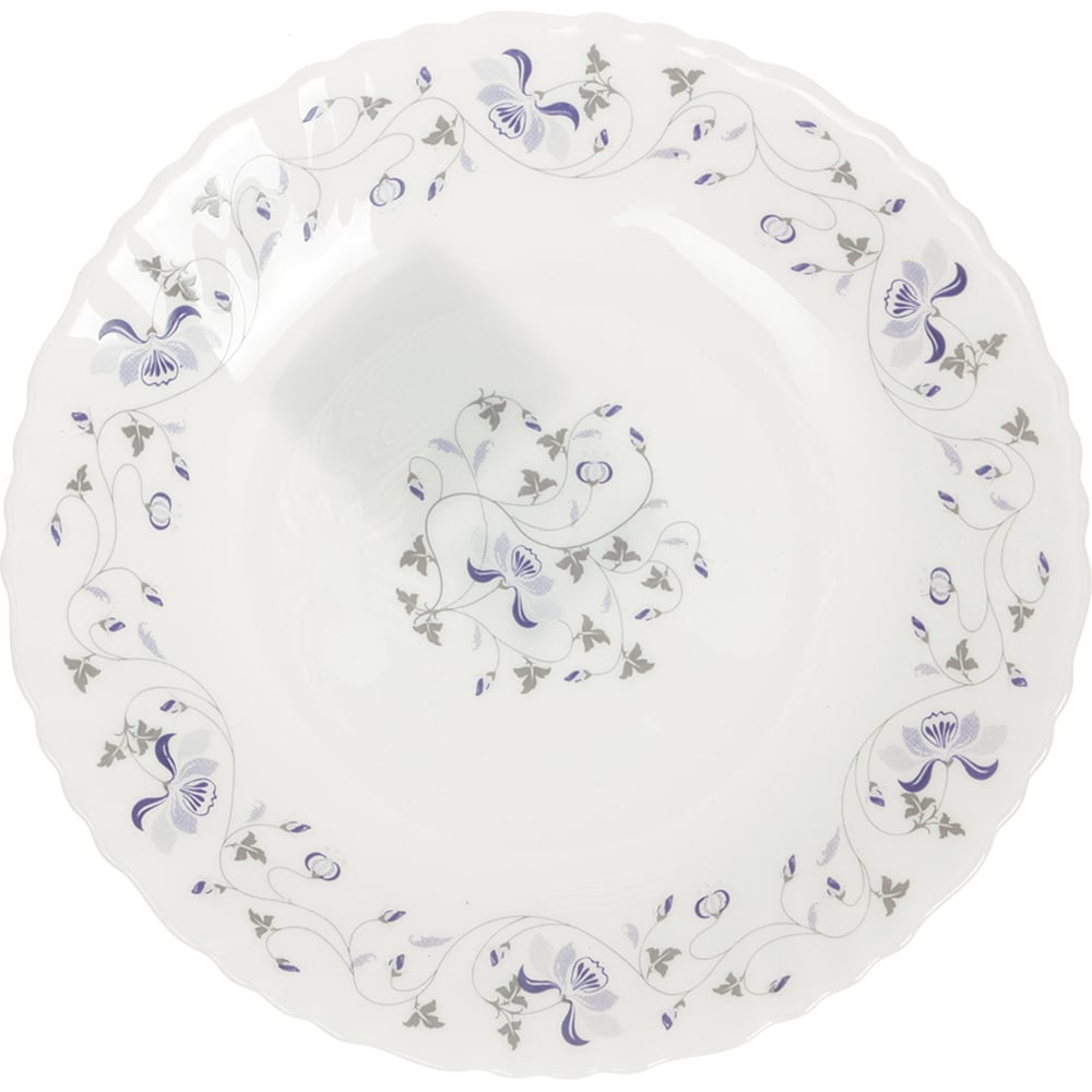 Изображение товара Десертная тарелка DANIKS из стеклокерамики 19 см круглая растительный дизайн