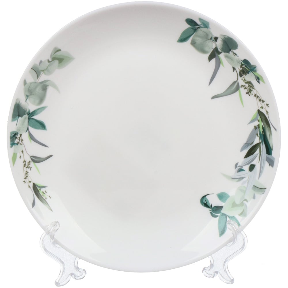 Изображение товара Десертная тарелка DANIKS из стеклокерамики 19 см с рисунком эвкалипта