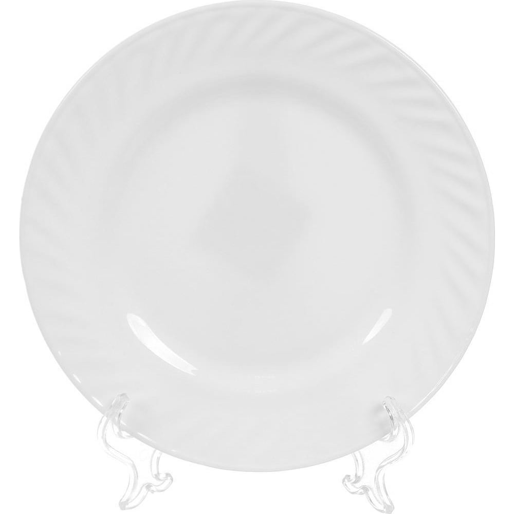 Изображение товара Десертная тарелка DANIKS из стеклокерамики 20 см круглая белая