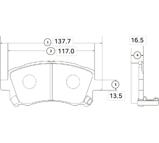 Изображение товара Тормозные колодки передние CTR GK0988