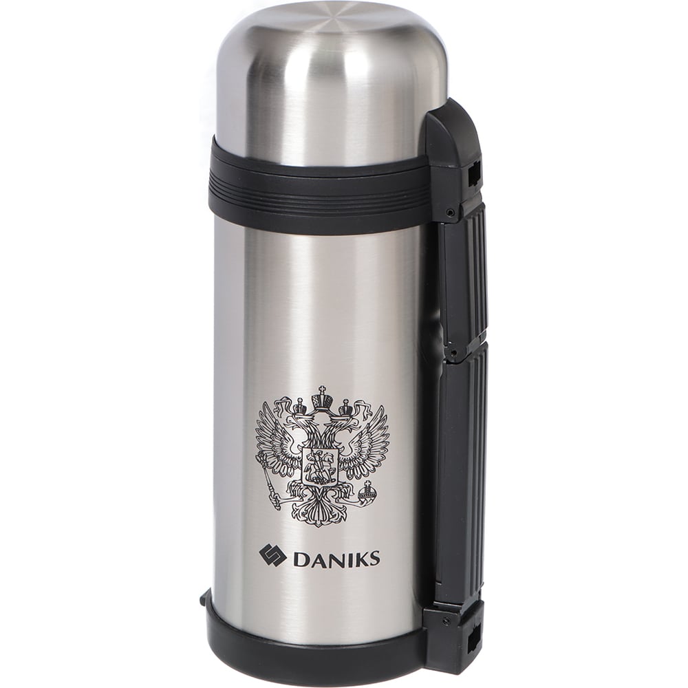 Изображение товара Термос DANIKS нержавеющая сталь 1.5 л пластиковая крышка универсальный горл