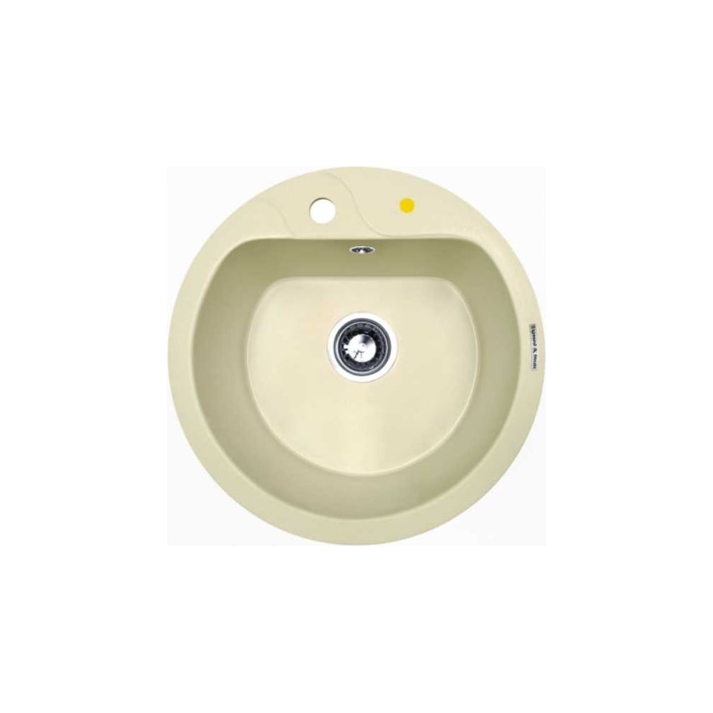 Изображение товара Кухонная мойка Zigmund & Shtain Kreis 505 f из искусственного гранита молодежное шампанское