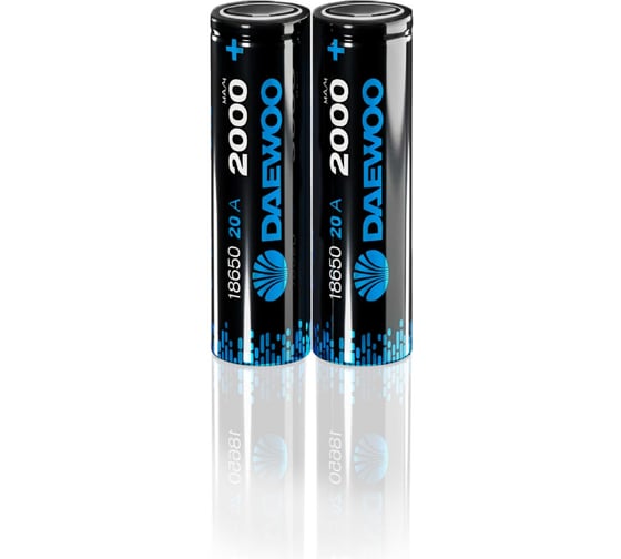 Изображение товара Аккумулятор DAEWOO 18650  3.7В Li-Ion 2000мА.ч 20А Box-2 (уп.2шт) 5043374