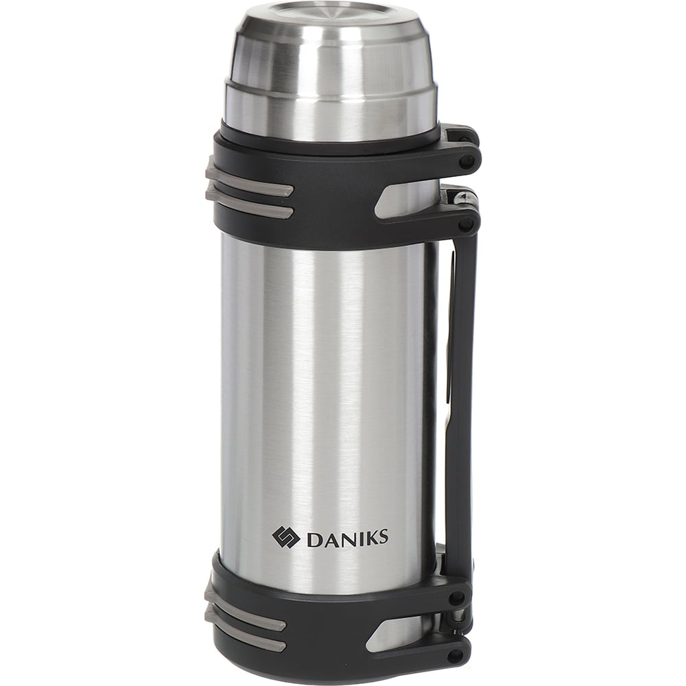 Изображение товара Термос DANIKS нерж, 1.8 л, стальной корпус, пробка-чашка
