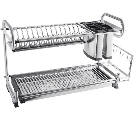 Изображение товара Настольная двухуровневая сушилка GTV 252x678x386 мм, инокс OC-A0460D-06