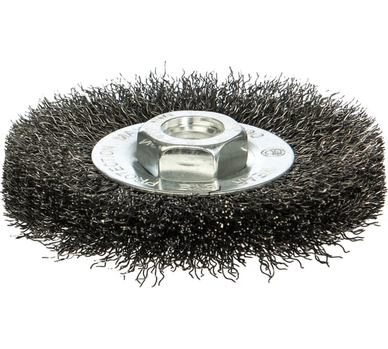 Изображение товара Щетка дисковая цилиндрическая по нержавейке (115 мм; М14х2 мм) для УШМ Профоснастка 20804012