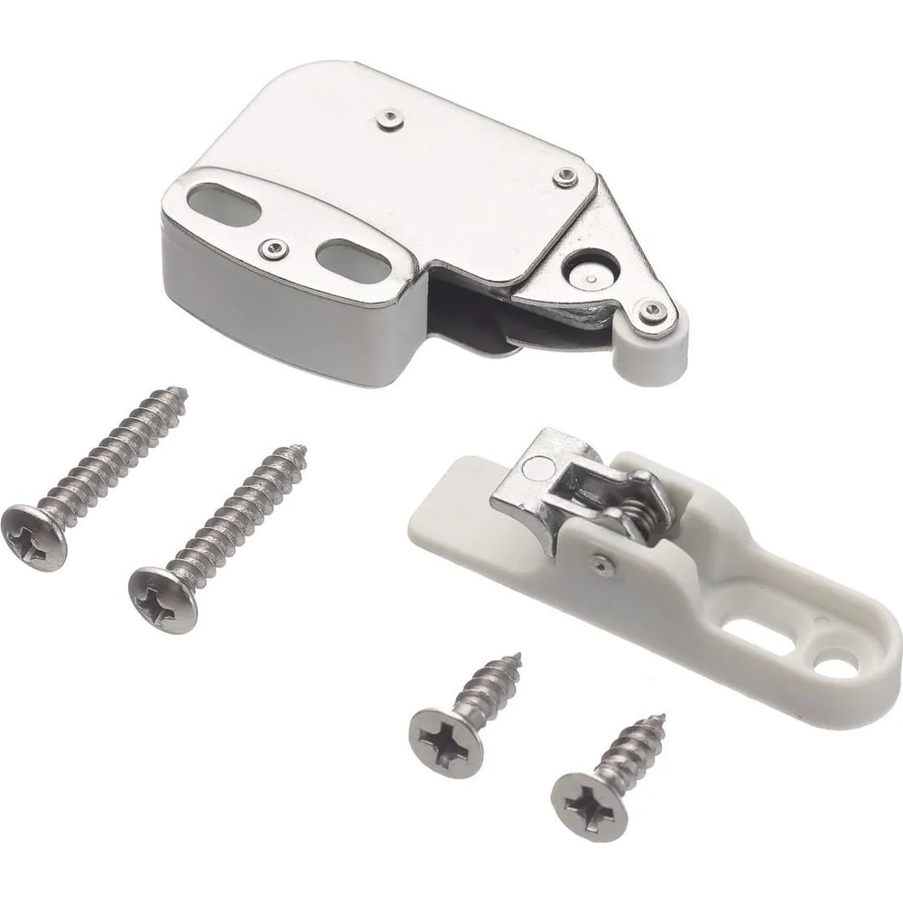 Изображение товара Самооткрывающийся фиксатор с защелкой GTV белый AM-ZAT-A1-10 для фасадов из дерева и пластика