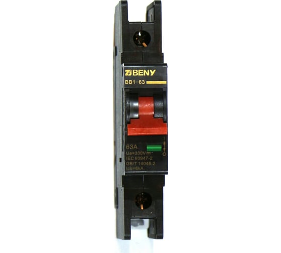 Изображение товара Автоматический выключатель постоянного тока ZJBeny 1P 63А В 300V характеристика В, BB1-63 1P 63 300V
