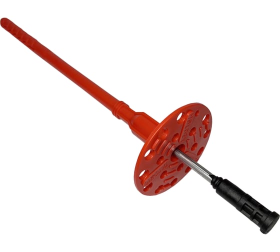 Изображение товара Дюбель тарельчатый для теплоизоляции FasadPro гвоздь сталь, с термоголовкой, грибок, 10x210 мм, 250 шт. в коробке 150489