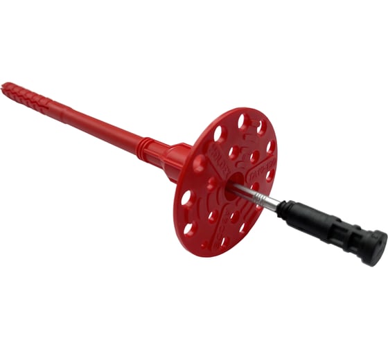 Изображение товара Дюбель тарельчатый для теплоизоляции FasadPro гвоздь сталь, с термоголовкой, грибок, 10x190 мм, 250 шт. в коробке 150488