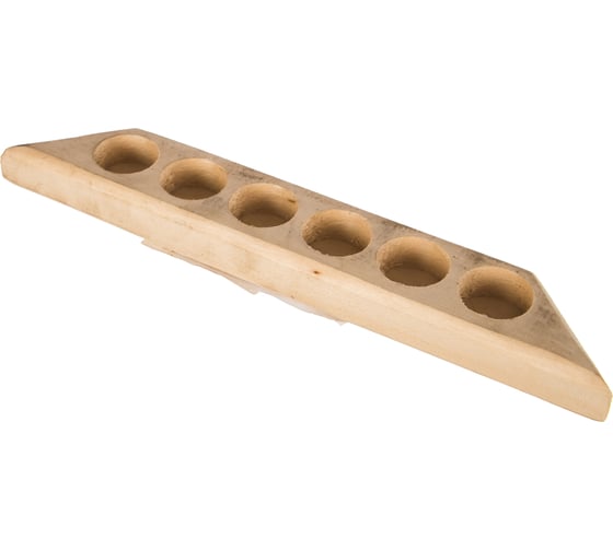 Изображение товара Полочка для масел на 6 пузырьков Банные штучки 28х4,8х2,8 см, липа 03496