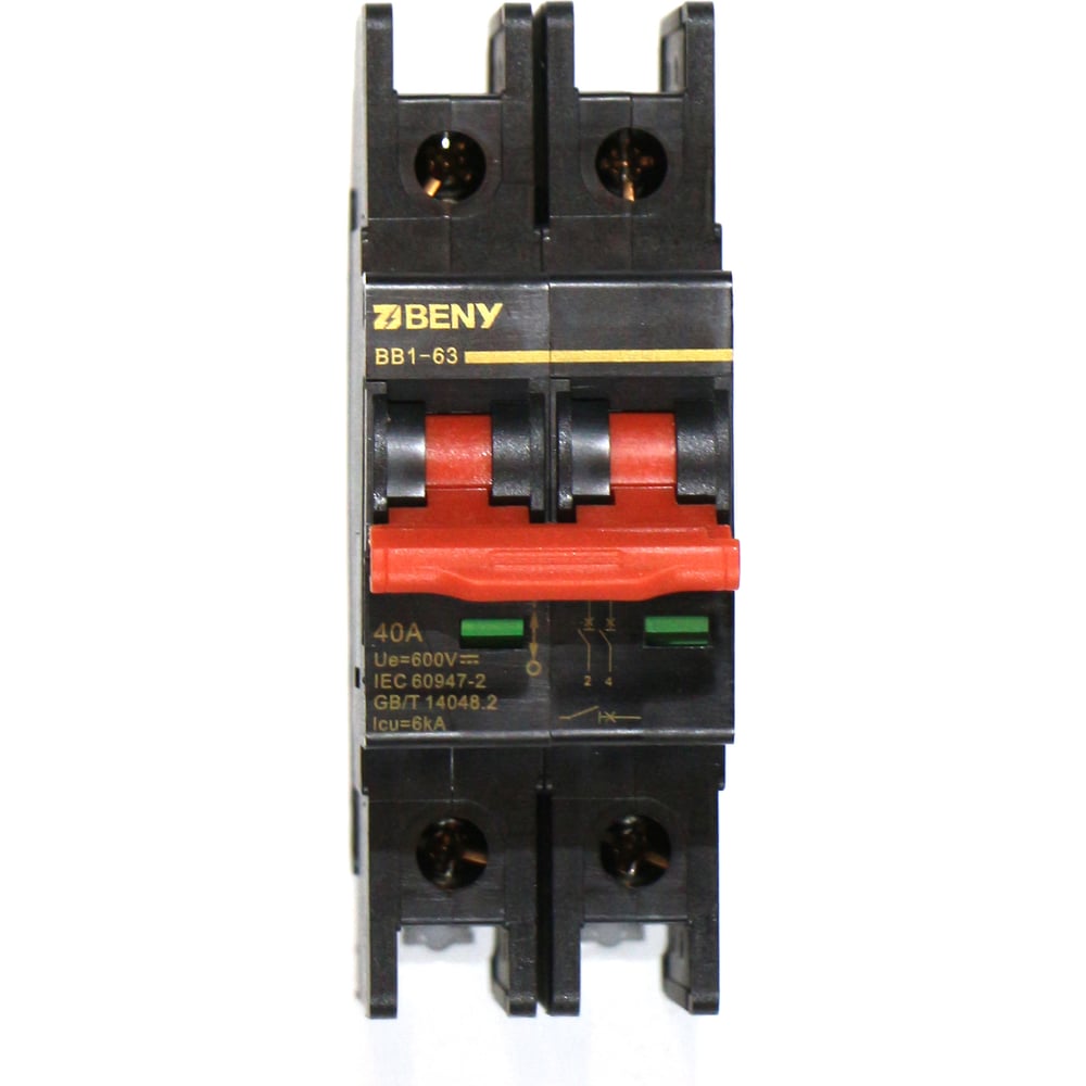 Изображение товара Автоматический выключатель постоянного тока ZJBeny 2П 40А В 600V BB1-63