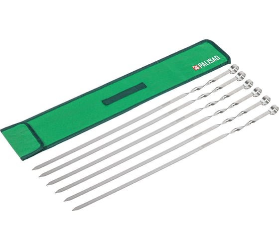 Изображение товара Шампуры с чехлом PALISAD Camping 60 см 69577