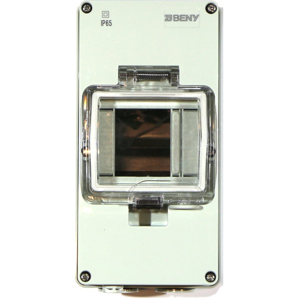 Изображение товара Бокс ZJBeny на 4 модуля IP65 с прозрачной дверцей внутренний и наружный монтаж