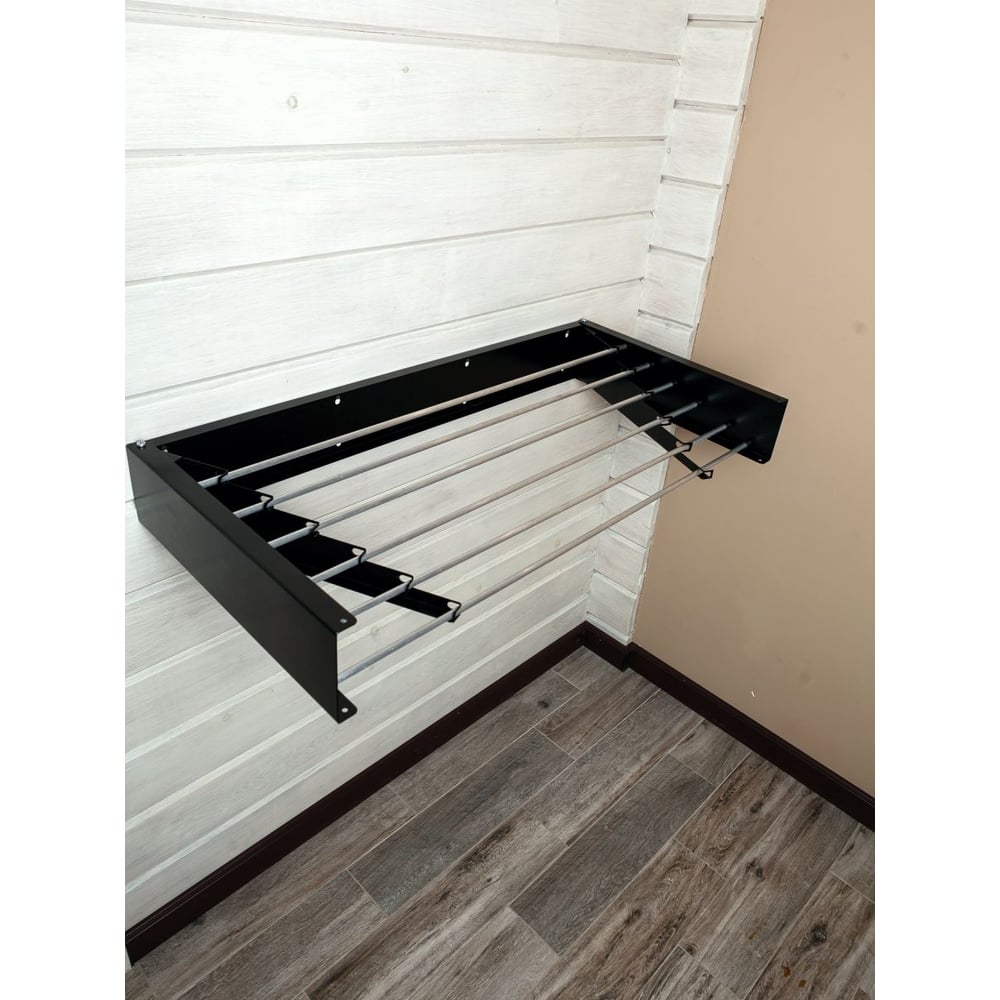 Изображение товара Сушилка для белья настенная складная МАГС 700 мм черный муар