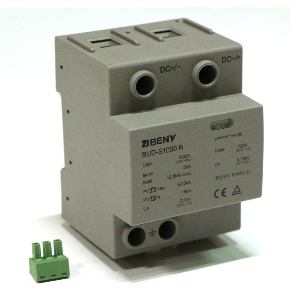 Изображение товара Устройство защиты от перенапряжений ZJBeny BUD-S1000R для постоянного тока до 1000В