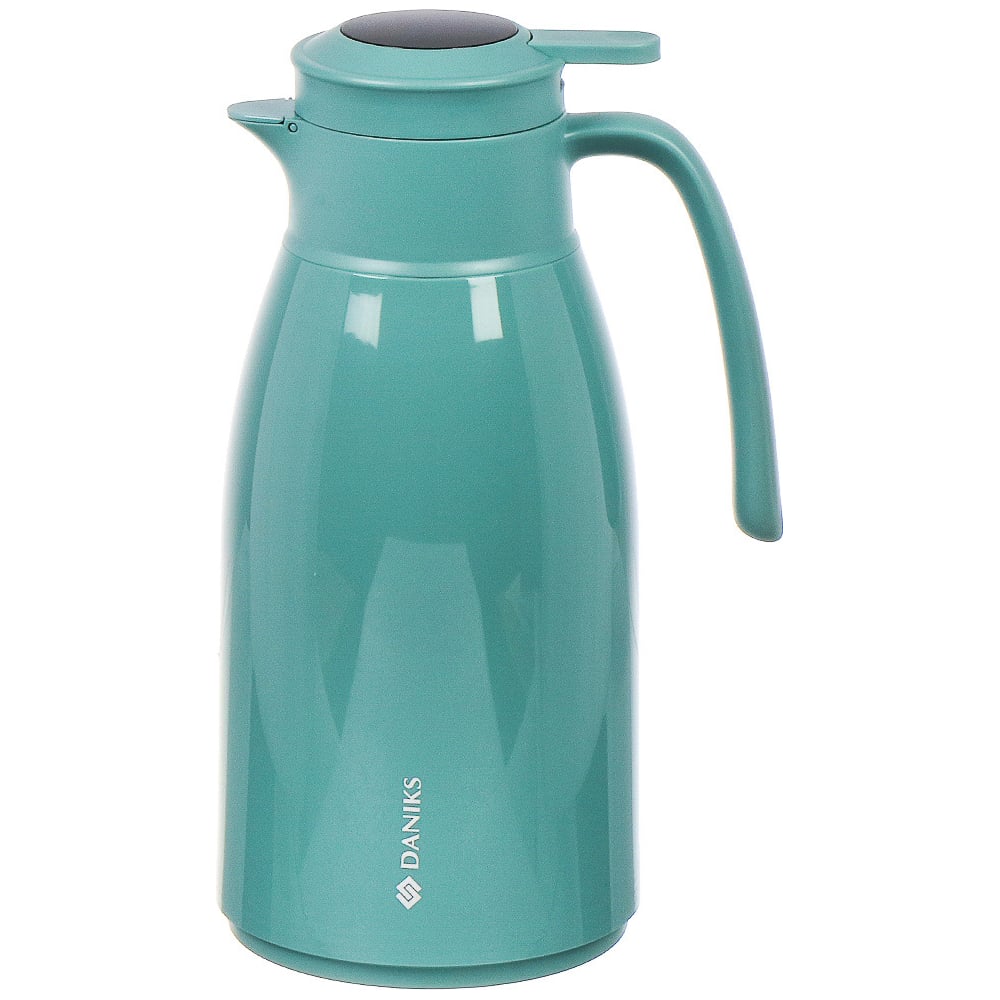 Изображение товара Термос-кувшин DANIKS 1.6 л стекло пластиковый корпус голубой ED-160-Blue