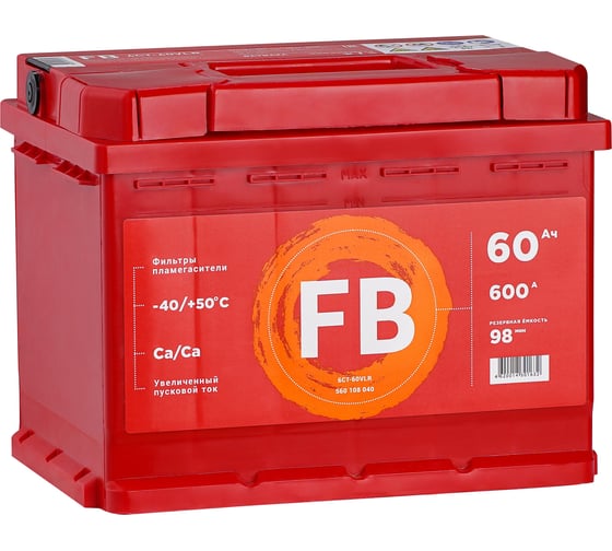 Изображение товара Аккумуляторная батарея FB 6 СТ 60 А/ч 0 LR 600 A 560108040