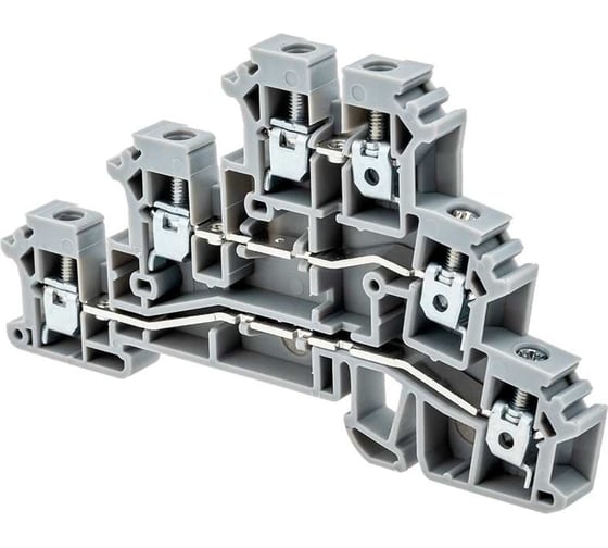 Изображение товара Винтовая трехуровневая клемма MEYERTEC, 2.5 мм2, серая mtu-tr2.5 79574
