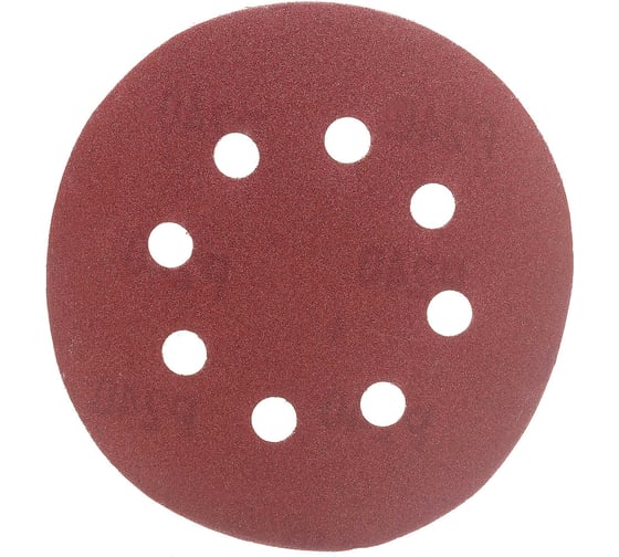 Изображение товара Круг шлифовальный на липучке по дереву/металлу 10 шт. (125 мм; P240; 8 отверстий) Gigant G-1022