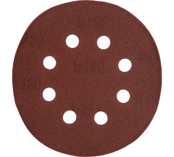 Изображение товара Круг шлифовальный на липучке по дереву/металлу 10 шт. (125 мм; P180; 8 отверстий) Gigant G-1021