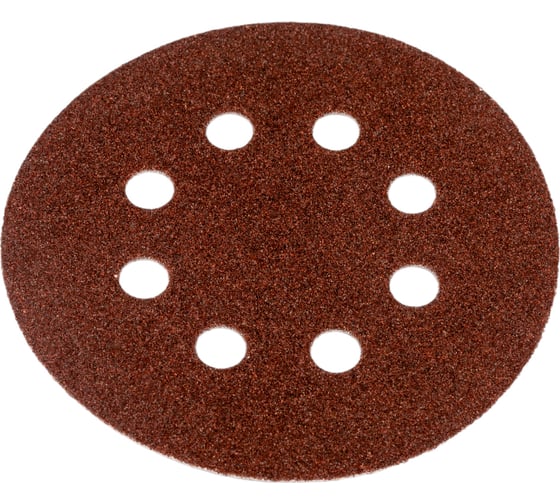 Изображение товара Круг шлифовальный на липучке по дереву/металлу 10 шт. (125 мм; P60; 8 отверстий) Gigant G-1017