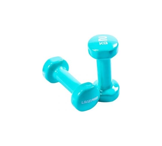 Изображение товара Гантели LIVEPRO для аэробики Colored Studio Dumbbell, 2 кг, синий NL LP8076-2 BL-00-00