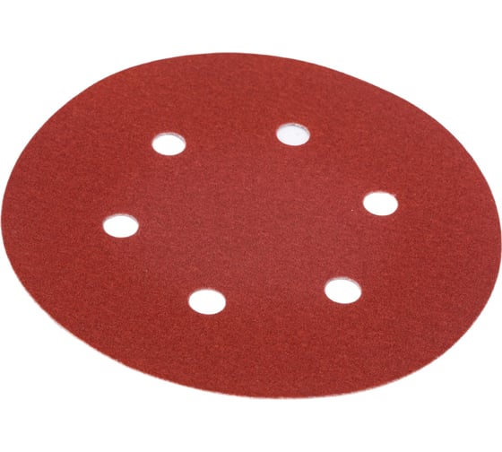 Изображение товара Круг шлифовальный на липучке по дереву/металлу 10 шт. (150 мм; P240; 6 отверстий) Gigant G-1034
