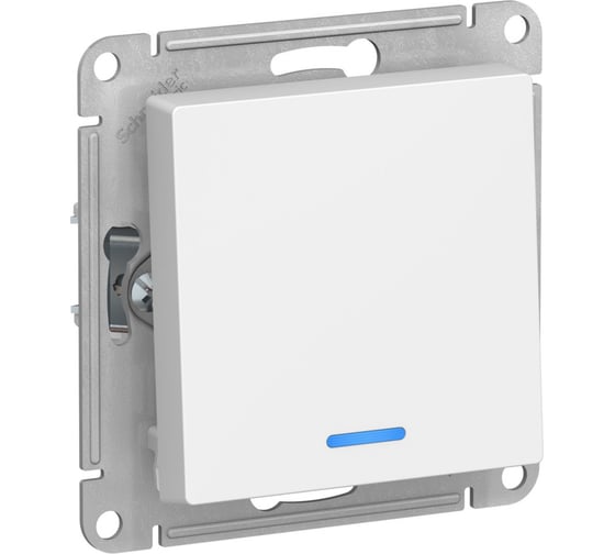 Изображение товара 1-клавишный выключатель с подсветкой Systeme Electric Atlasdesign лотос, сх.1а, 10ах, механизм ATN001313