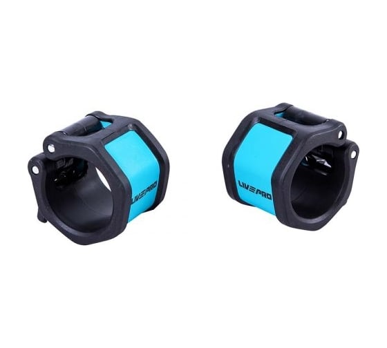 Изображение товара Олимпийские замки LIVEPRO Lite Barbell Collars, пара, черный/синий NL LP8062 00-00-00