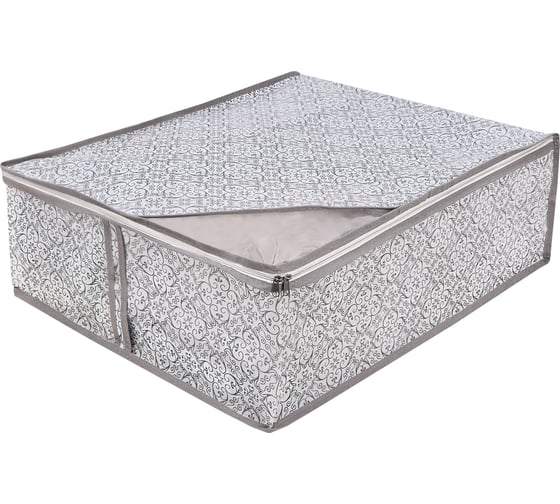 Изображение товара Кофр для хранения одеял, подушек Palladium Butler 005.16 серый, с узором 115900