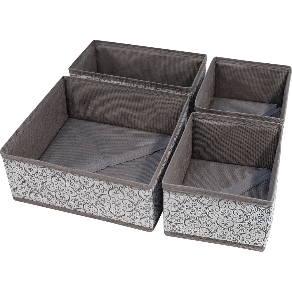 Изображение товара Набор коробок Palladium Butler 005.21 4 шт., серый, с узором 115905