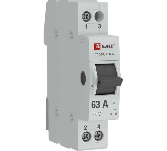 Изображение товара Трехпозиционный переключатель EKF ТПС-63 1P 63А PROxima TPS163