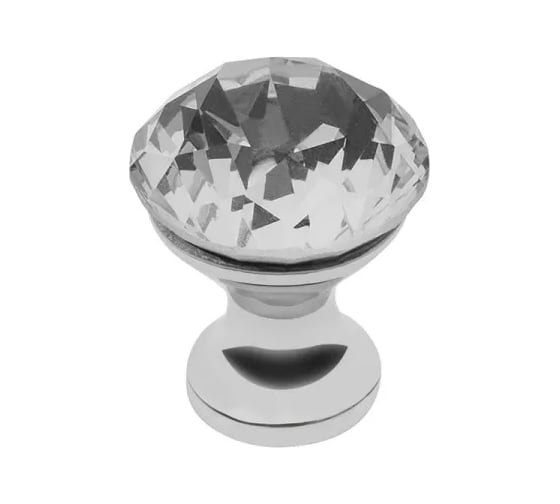 Изображение товара Ручка GTV-кнопка с кристаллом хром GZ-CRPB20-01