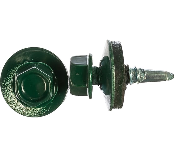 Изображение товара Кровельный саморез ГОСКРЕП 5.5х19 RAL 6005 зеленый мох, 70 шт., пл.конт 280 мл 2-0018260