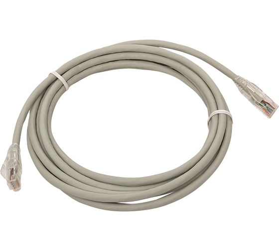 Изображение товара Неэкранированный патч-корд EKF TERACOM PRO Cat.5E UTP оболочка PVC серый (5,0м) TRP-5EUTP-PVC-5M-GY