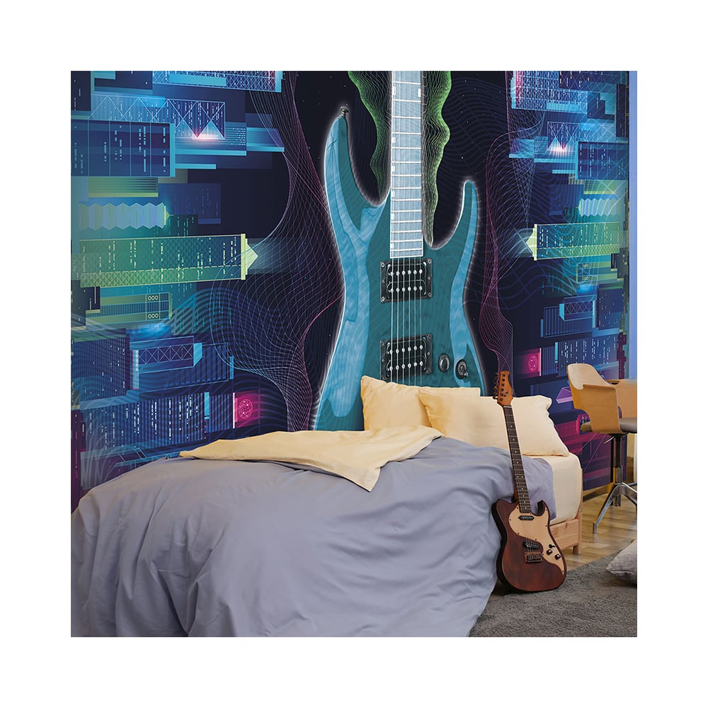 Изображение товара Фотообои ООО Ортограф 3.93x2.7 м Гитара синего цвета флизелиновые
