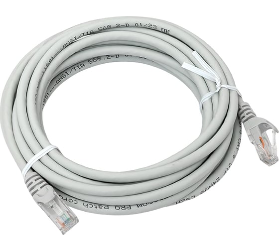 Изображение товара Экранированный патч-корд EKF TERACOM PRO Cat.6 UTP оболочка LSZH серый (5,0м) TRP-6UTP-LSH-5M-GY