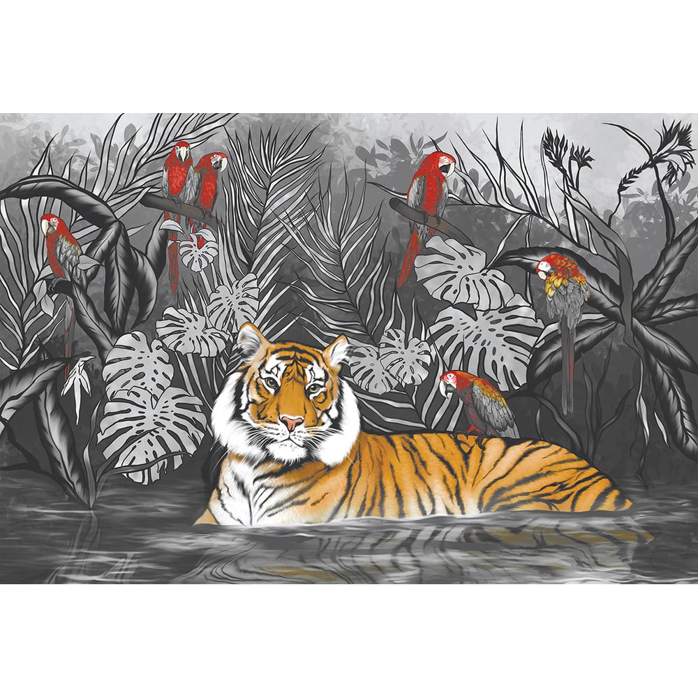 Изображение товара Фреска ООО Ортограф 4x2.7 м FX_34699 с рисунком Тигра