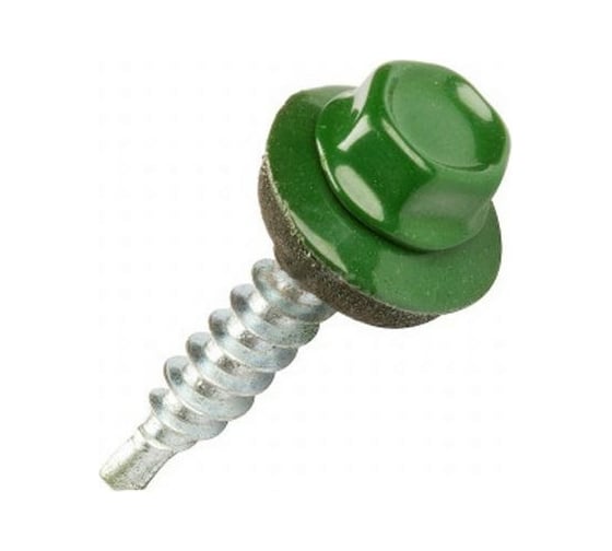Изображение товара Кровельный саморез ГОСКРЕП 4.8х35 RAL 6005 зеленый мох, 60 шт. 2-0017430